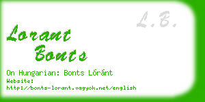 lorant bonts business card
